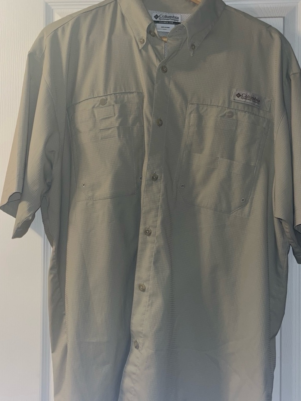 Columbia Men's Short-Sleeve Button-Down Shirt - Khaki